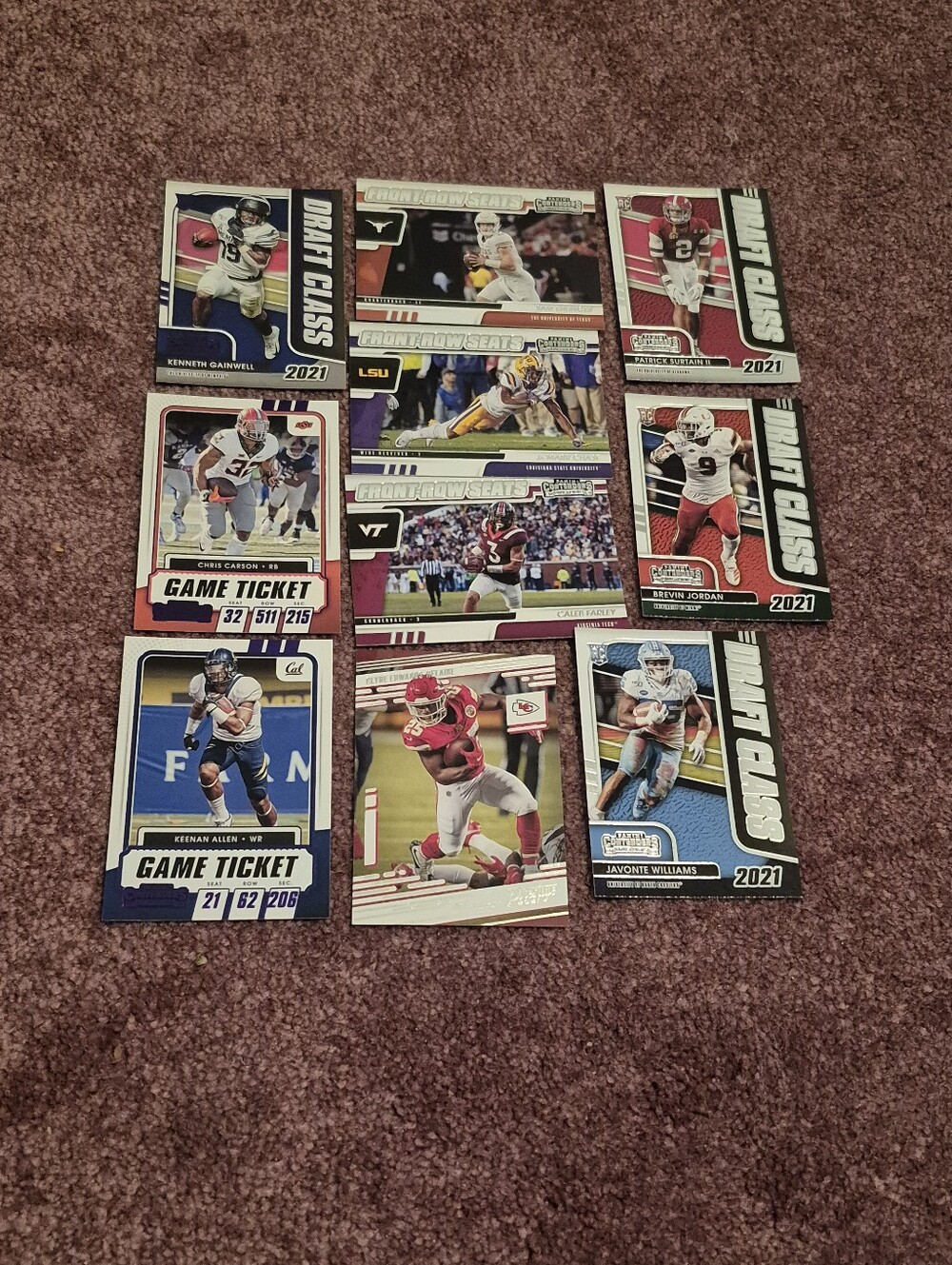 Panini 2021 Draft Class Football Card Lot - Red